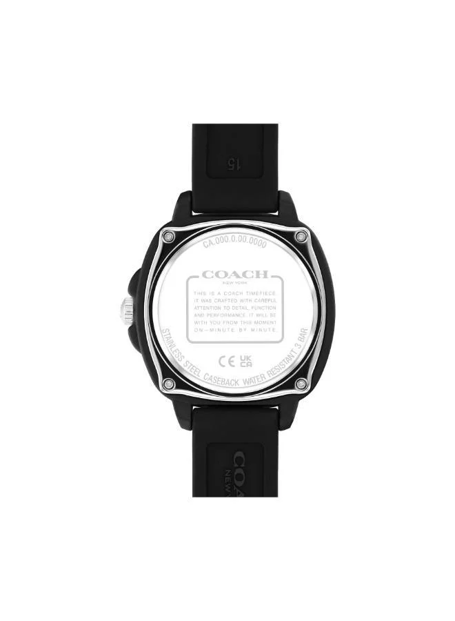 كوتش ساعة بحزام سيليكون تناظري